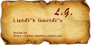 Lipták Gusztáv névjegykártya