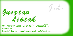 gusztav liptak business card